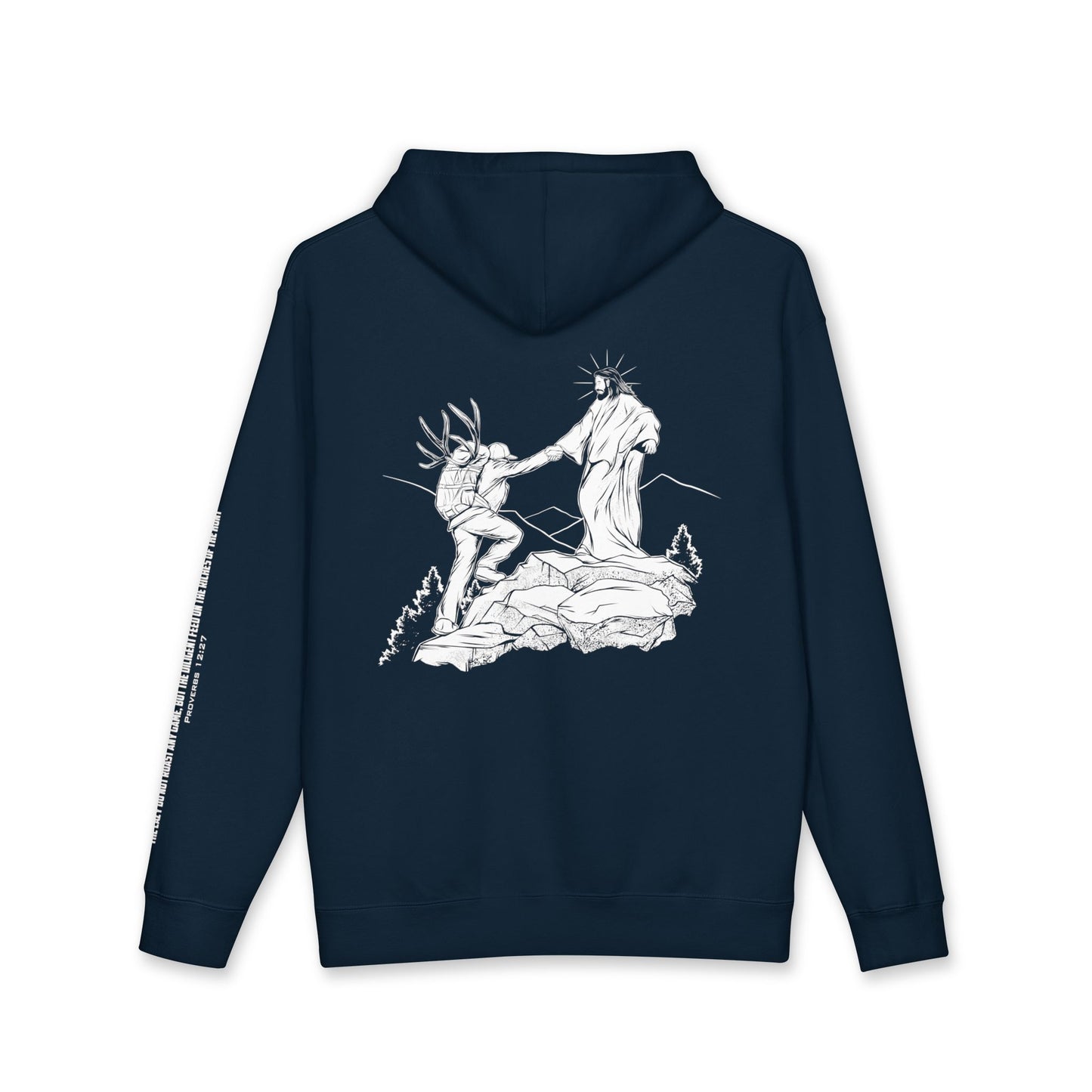 "A Helping Hand" navy hoodie