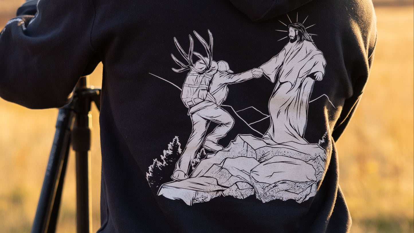 "A Helping Hand" navy hoodie